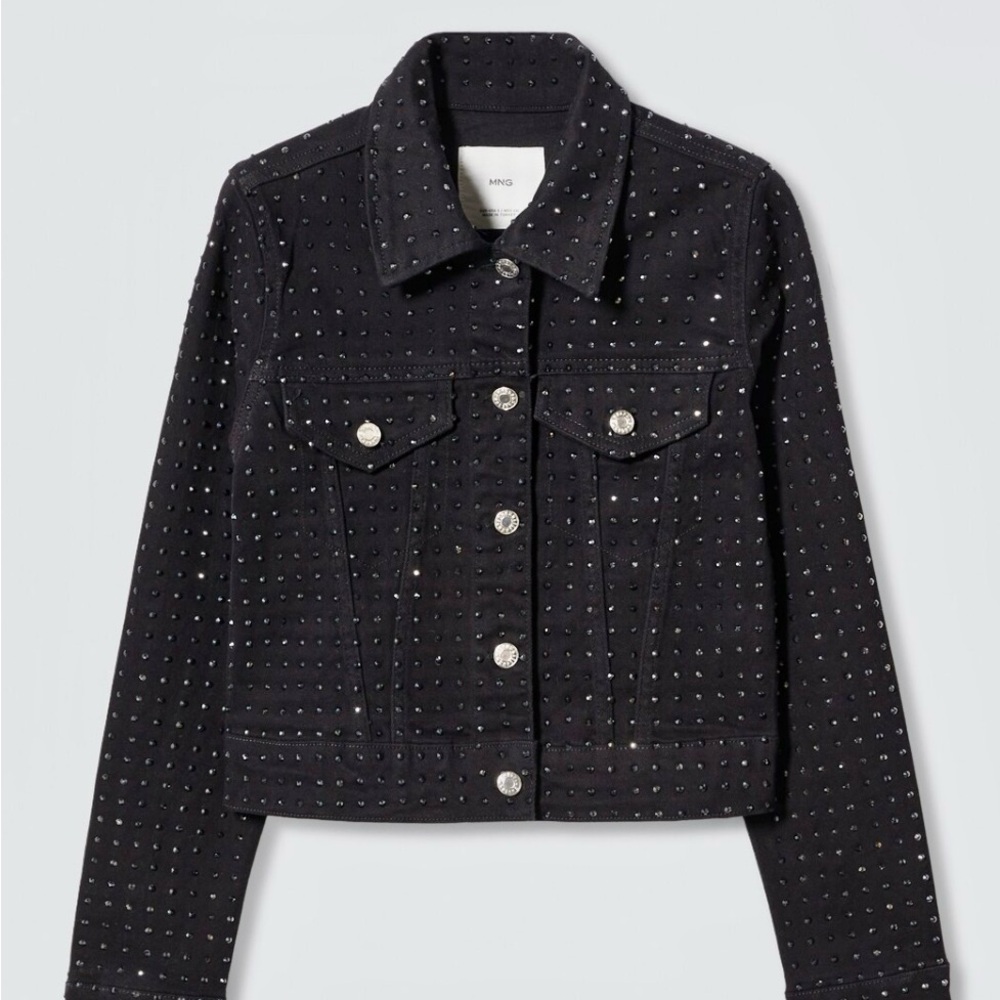 Denim Jacket with Rhinestones